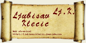 Ljubisav Klecić vizit kartica